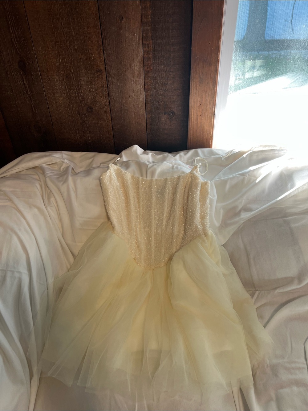Oh Polly Ivory Beaded Mini Dress - Picture 6 of 9